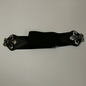 Black and silver belt